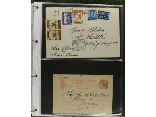 ✉ MARRUECOS. 1910-1950. Álbum con más de 75 cartas o tarjeta