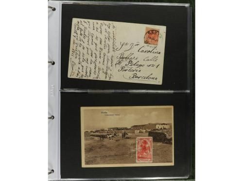 ✉ MARRUECOS. 1910-1950. Álbum con más de 75 cartas o tarjeta