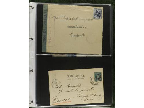 ✉ MARRUECOS. 1910-1950. Álbum con más de 75 cartas o tarjeta