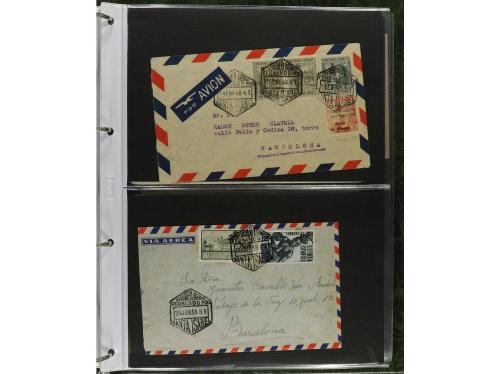 ✉ MARRUECOS. 1910-1950. Álbum con más de 75 cartas o tarjeta