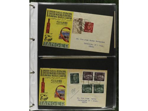 ✉ MARRUECOS. 1910-1950. Álbum con más de 75 cartas o tarjeta