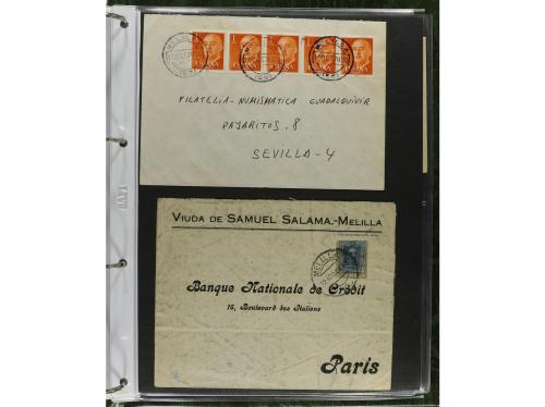 ✉ MARRUECOS. 1910-1950. Álbum con más de 75 cartas o tarjeta