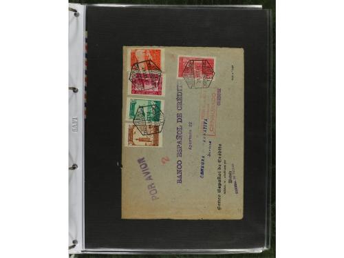 ✉ MARRUECOS. 1910-1950. Álbum con más de 75 cartas o tarjeta