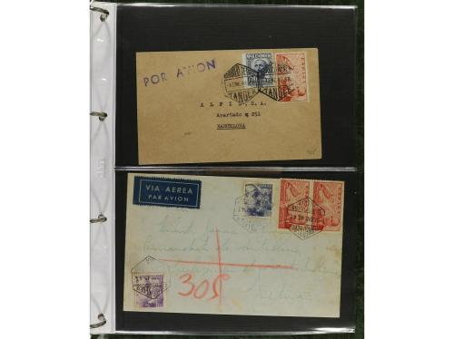 ✉ MARRUECOS. 1910-1950. Álbum con más de 75 cartas o tarjeta