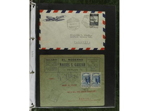 ✉ MARRUECOS. 1910-1950. Álbum con más de 75 cartas o tarjeta