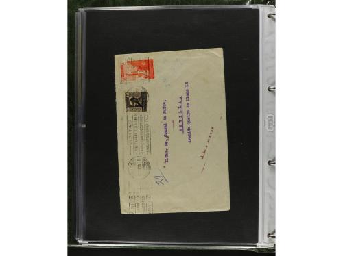 ✉ MARRUECOS. 1910-1950. Álbum con más de 75 cartas o tarjeta