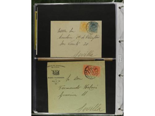 ✉ MARRUECOS. 1910-1950. Álbum con más de 75 cartas o tarjeta