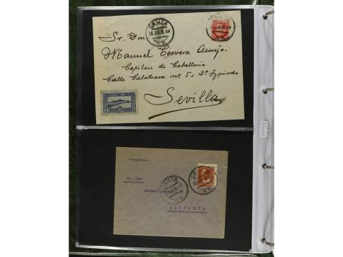 ✉ MARRUECOS. 1910-1950. Álbum con más de 75 cartas o tarjeta