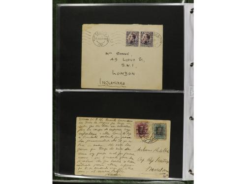 ✉ MARRUECOS. 1910-1950. Álbum con más de 75 cartas o tarjeta