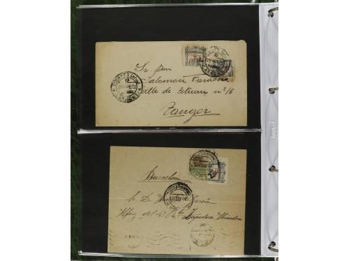 ✉ MARRUECOS. 1910-1950. Álbum con más de 75 cartas o tarjeta