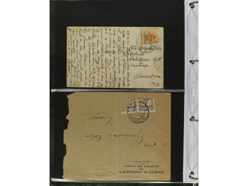 ✉ MARRUECOS. 1910-1950. Álbum con más de 75 cartas o tarjeta