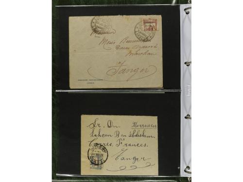 ✉ MARRUECOS. 1910-1950. Álbum con más de 75 cartas o tarjeta