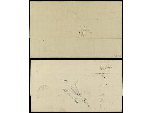 ✉ ESPAÑA. 1874. REPÚBLICA. Dos cartas con franqueos de 10+50