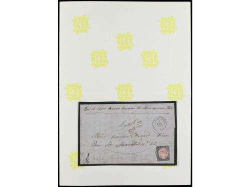 ✉ ESPAÑA. 1865. ISABEL II. Tres cartas con franqueos de 12 c