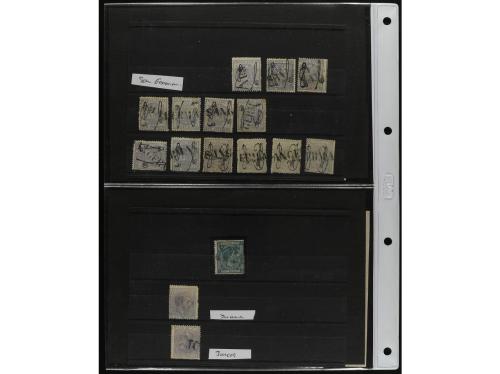 ° PUERTO RICO. 1873-1880. Acumulación de sellos de las prime