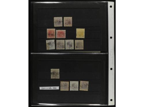 ° PUERTO RICO. 1873-1880. Acumulación de sellos de las prime