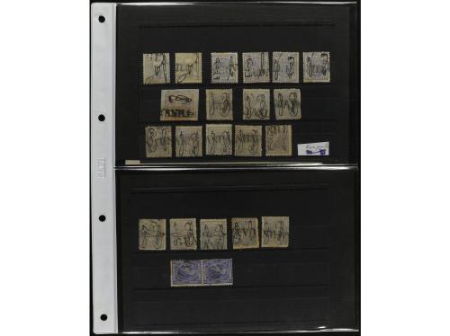 ° PUERTO RICO. 1873-1880. Acumulación de sellos de las prime