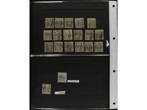 ° PUERTO RICO. 1873-1880. Acumulación de sellos de las prime