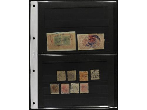 */° Δ PUERTO RICO. 1873-1899. STOCK-COLECCION montada en fic