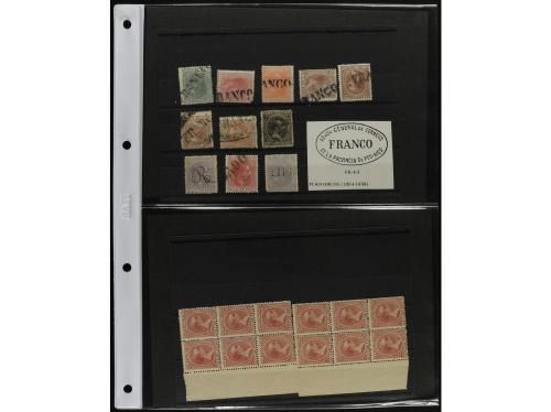 */° Δ PUERTO RICO. 1873-1899. STOCK-COLECCION montada en fic