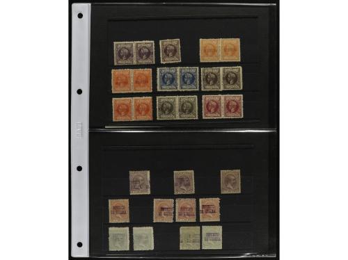 */° Δ PUERTO RICO. 1873-1899. STOCK-COLECCION montada en fic