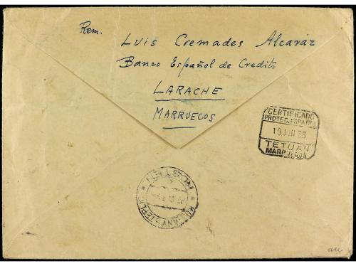 ✉ MARRUECOS. Ed. 148/56. 1938. LARACHE a CHECOESLOVAQUIA. Ca