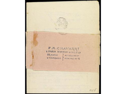 ✉ ESPAÑA. Ed. 94. 1867. PARÍS a MADRID. Faja de impresos con