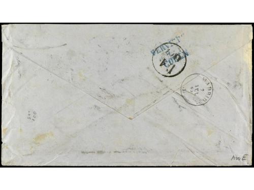 ✉ ESPAÑA. Ed. 89, 100(9). 1869. JEREZ DE LA FRONTERA a CASSE