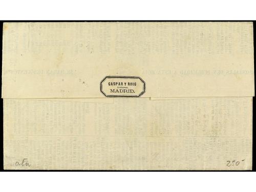 ✉ ESPAÑA. Ed. 100(2). (1868 CA.). MADRID a MÉXICO. Impreso c