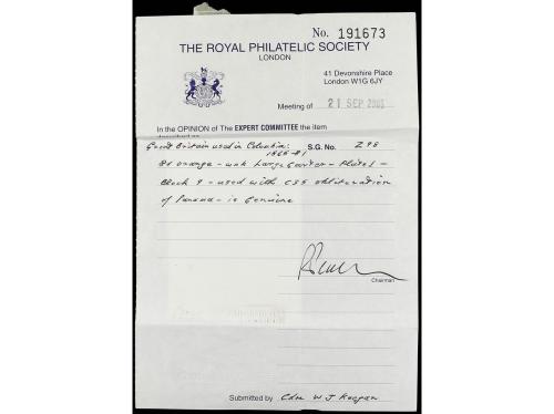 º PANAMA. 8 d. naranja. Bloque de nueve, mat. C-35 de la B.P