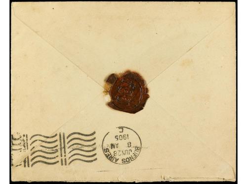 ✉ FALKLAND. 1905. FALKLAND a BUENOS AIRES. Entero postal de 