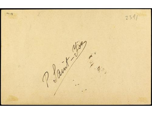 ✉ FALKLAND. 1901. Entero postal de 1 d. rojo con fragmento a