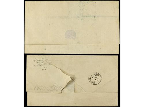 ✉ BRASIL. 1871-73. Dos cartas circuladas desde Rio de Janeir