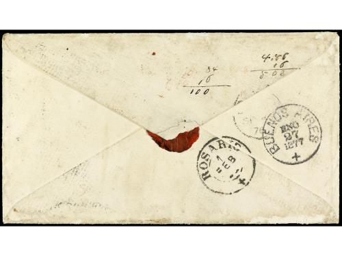 ✉ GRAN BRETAÑA. Sg. 93, 150. 1876. PRESTON a SANTA FE (Argen