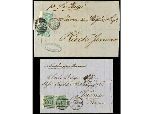 ✉ GRAN BRETAÑA. 1858-85. Conjunto de 17 cartas circuladas a 
