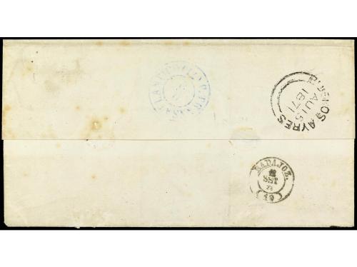 ✉ ARGENTINA. 1871. BUENOS AYRES a TARRAGONA. Circulada con s
