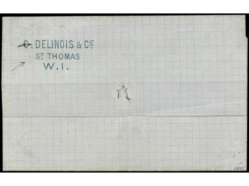 ✉ ANTILLAS DANESAS. 1873. ST. THOMAS a PTO. PLATA (Rep. Domi