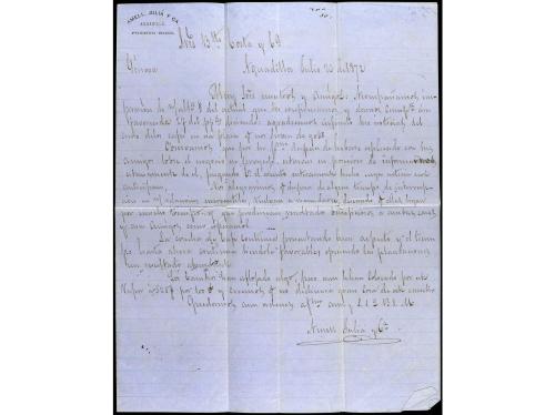 ✉ PUERTO RICO. 1872. AGUADILLA (Puerto Rico) a GÉNOVA. Sobre