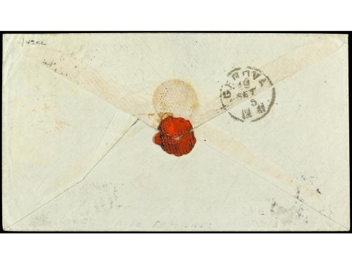 ✉ ARGENTINA. 1875. BUENOS AIRES a GÉNOVA. Circulada con sell