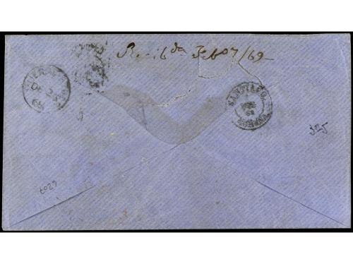 ARGENTINA. 1868. BUENOS AIRES a SANTIAGO (España). Circulada