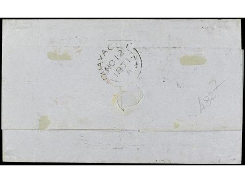 ✉ ECUADOR. 1871. GUAYAQUIL a BARCELONA. Circulada con sellos