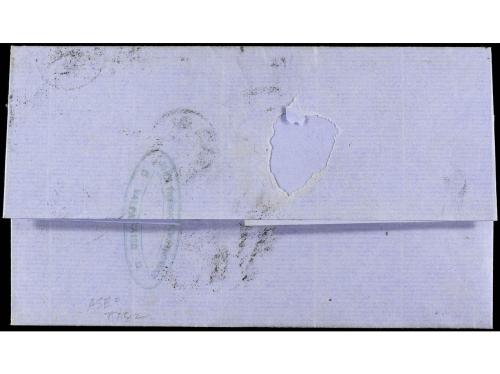 ✉ CHILE. (1870 ca.). VALPARAÍSO a COSTA RICA. Circulada con 