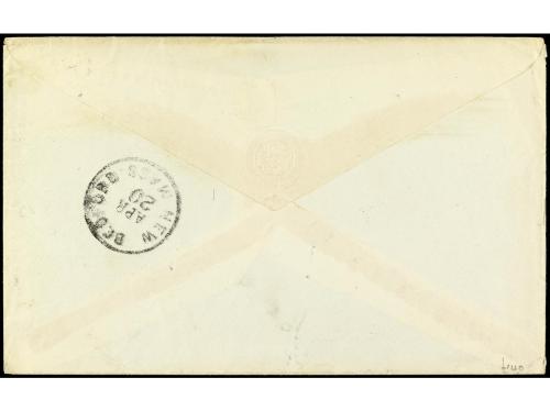 CHILE. 1874. VALPARAÍSO a U.S.A. Circulada con sello británi