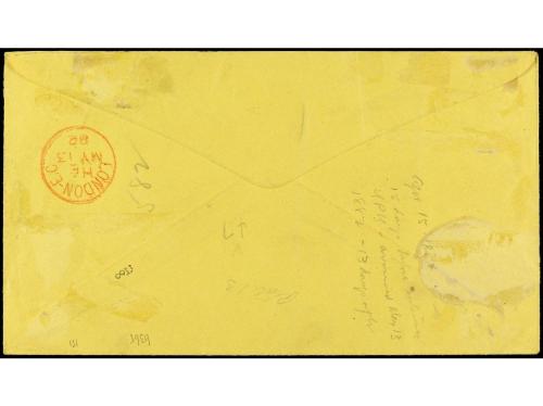 ✉ NICARAGUA. 1882. S. JUAN DEL NORTE a LONDRES. Circulado co