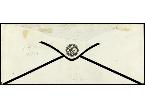 ✉ CHILE. 1874. VALPARAISO a LONDRES. Circulada con sellos br