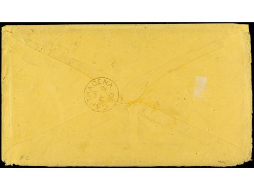 ✉ COLOMBIA. 1870. CARTAGENA a NEW YORK. Circulado con sellos