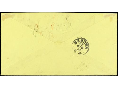 ✉ PUERTO RICO. 1875. AGUADILLA a GÉNOVA (Italia). Circulada 