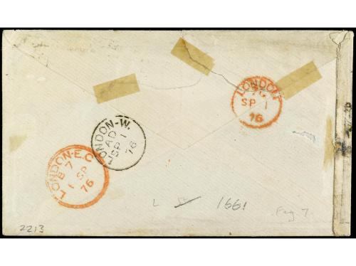 ✉ ARGENTINA. 1876. BUENOS AIRES a LONDRES. Circulada con sel