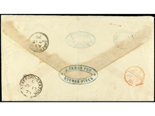 ARGENTINA. 1870. BUENOS AIRES a INGLATERRA. Circulada con se