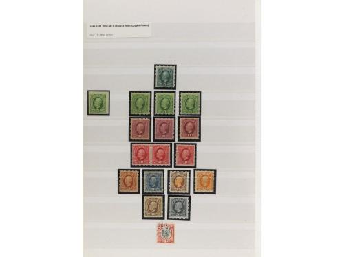 LOTES y COLECCIONES. SUECIA. Colección en clasificador de 18